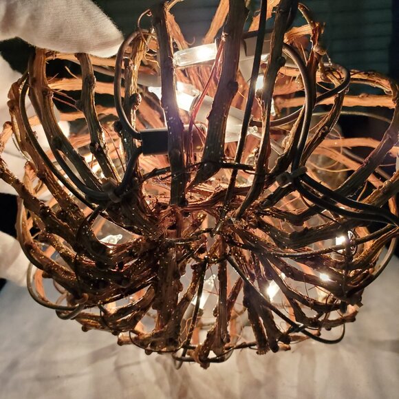 Lighted Grapevine Pumpkin – Autumn, Fall Harvest Décor - Picture 4 of 10